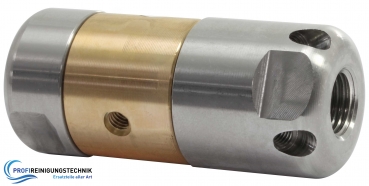 ST49.2 Rotationsdüse 1/4" Innengewinde / 4 Bohrungen hinten / 3 Bohrungen seitlich / Außendurchmesser 30mm / Läge 69mm